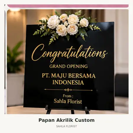 Papan Bunga Akrilik Puncak